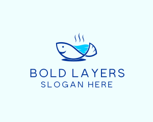 Marine Fish Trout logo design