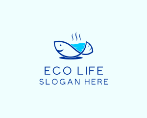 Marine Fish Trout logo design