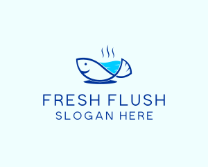 Marine Fish Trout logo design