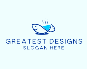 Marine Fish Trout logo design