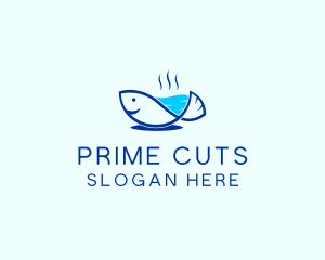 Marine Fish Trout logo design