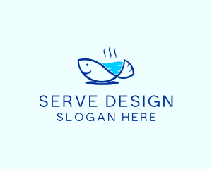 Marine Fish Trout logo design