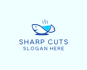 Marine Fish Trout logo design