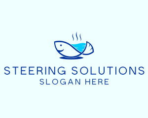 Marine Fish Trout logo design