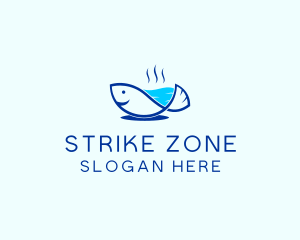 Marine Fish Trout logo design