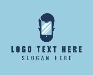 Man Grooming Smartphone logo