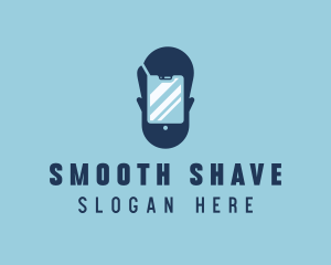 Man Grooming Smartphone logo design