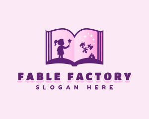 Children Puzzle Book logo design