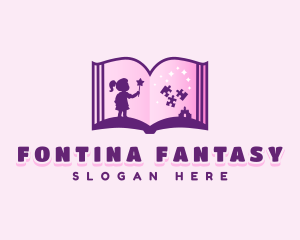 Children Puzzle Book logo design