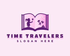 Children Puzzle Book logo design