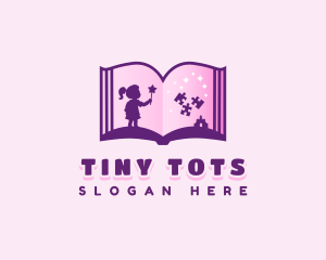 Children Puzzle Book logo design