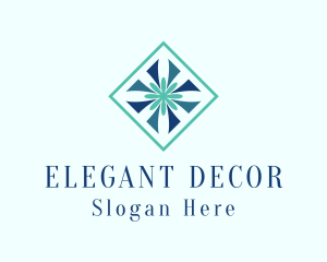 Flower Textile Interior Design  logo design