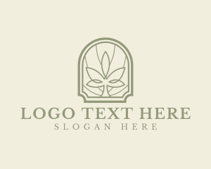 Geometric Marijuana Leaf logo