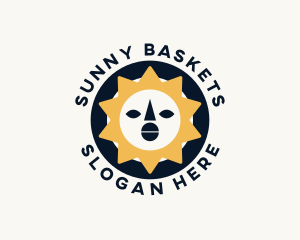 Tropical Tribal Sun logo design