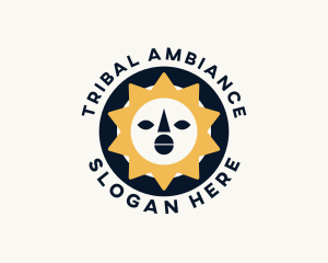 Tropical Tribal Sun logo design