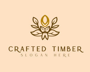 Candle Floral Decor logo design