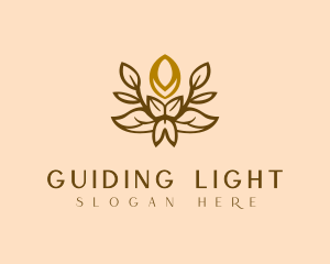 Candle Floral Decor logo design