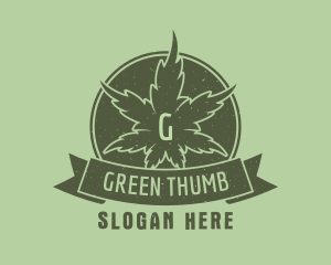 Organic Marijuana Weed logo design