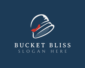 Ribbon Bucket Hat logo design