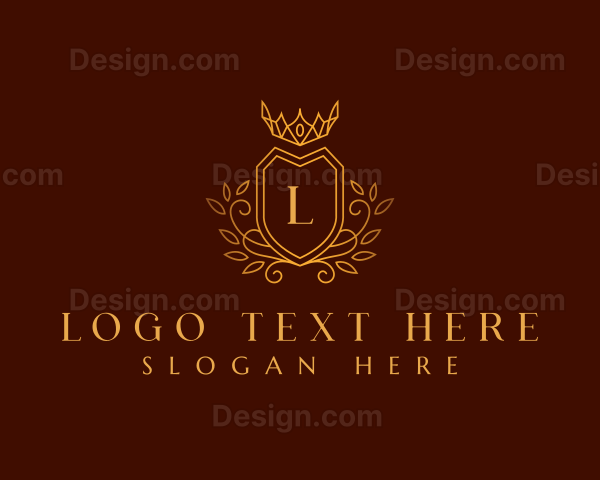 Elegant Shield Crown Logo