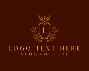 Elegant Shield Crown logo