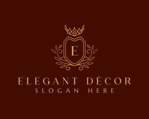 Elegant Shield Crown logo design