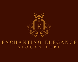 Elegant Shield Crown logo design