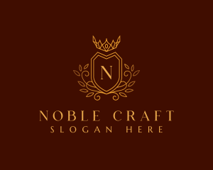 Elegant Shield Crown logo design