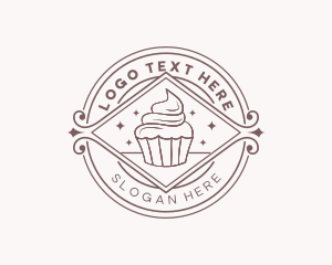 Sweet Cupcake Dessert logo