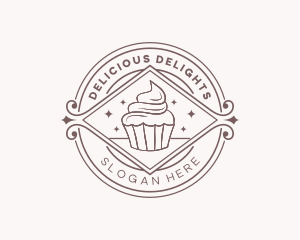 Cupcake Dessert Cafe logo design