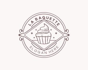 Sweet Cupcake Dessert logo