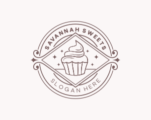 Sweet Cupcake Dessert logo design