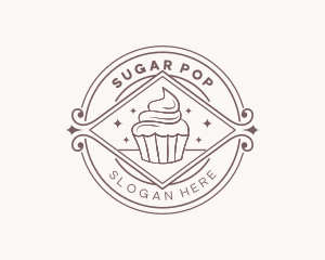 Sweet Cupcake Dessert logo design