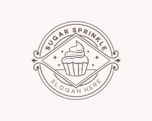 Sweet Cupcake Dessert logo design