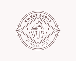 Sweet Cupcake Dessert logo design