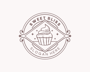 Sweet Cupcake Dessert logo design