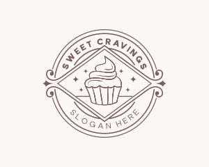 Sweet Cupcake Dessert logo design