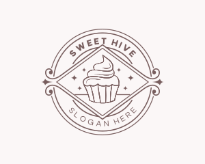 Sweet Cupcake Dessert logo design