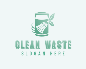 Garbage Broom Disposal logo design