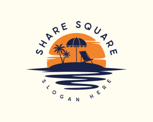 Beach Umbrella Chair Logo