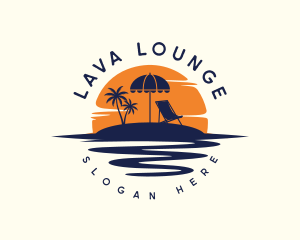 Beach Umbrella Chair logo design