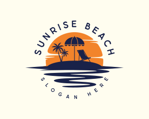 Beach Umbrella Chair logo design