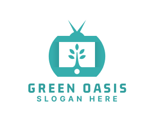 Green Nature TV Channel logo design