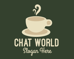 Cream Coffee Chat logo design