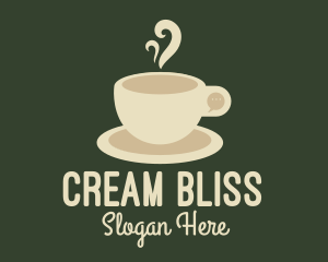 Cream Coffee Chat logo design