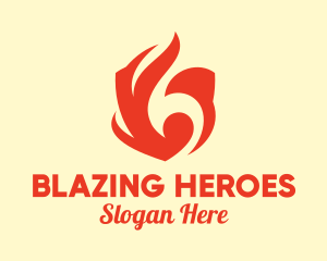 Red Flame Shield logo