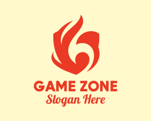 Red Flame Shield logo