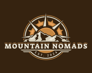 Adventure Mountain Compass logo design