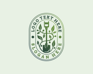 Shovel Garden Planting Logo