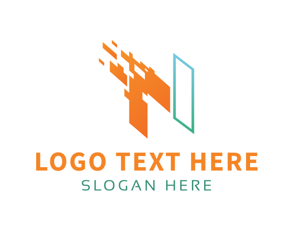 Pixelate logo example 1
